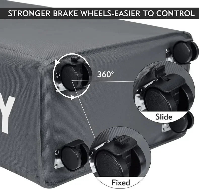 1/2/3Pcs Dirty Laundry Basket with Wheels Foldable Laundry Basket Household Clothes Organiser Yoga Mat Equipment Storage Basket