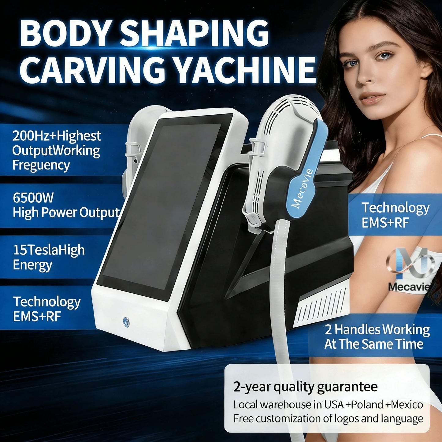 2026  RF Technology Muscle Stimulation Fat Reduction Slimming Beauty Equipment High Intensity 6500W Body Shaping Machine