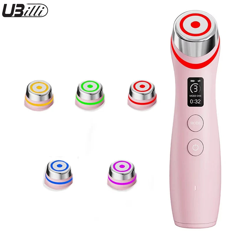 UBilli Booster Pro Led Facial Light Therapy 5 Colors Eye Beauty Wand Red Light Eye Massager for Skincare Rejuvenation Tool