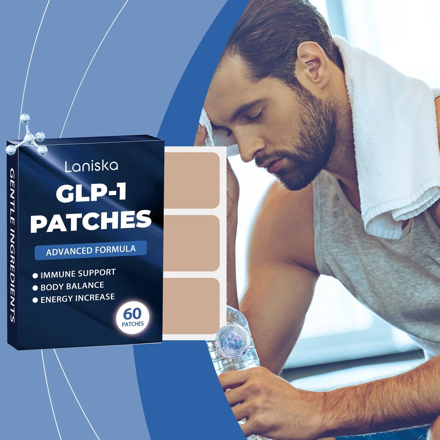 60 Glutathione Transdermal Patches Activate Body Energy Detox Enhance Concentration Immunity Anti Fatty Liver  Care Sticker