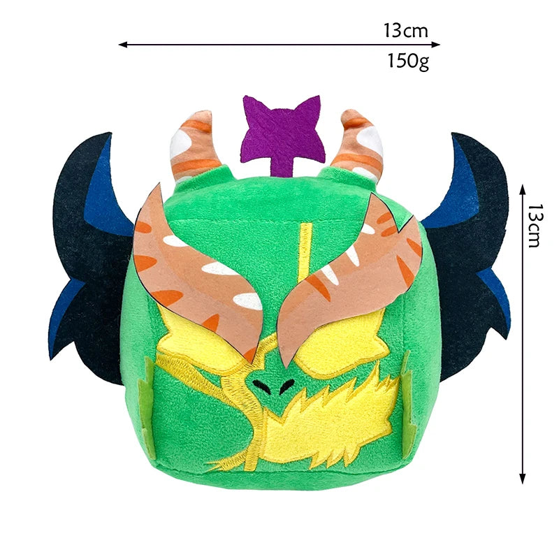 15cm Blox Fruits Plush Toys Anime Bloxfruits Devil Fruit Leopard Pattern Box Plush Pillow Soft Stuffed Toy Doll Children Gifts