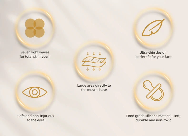 LED Photon Beauty Infrared Mask Instrument USB Electronic Mask Rejuvenation Lightens Fine Lines Brighten Skin Tone Repair Skin