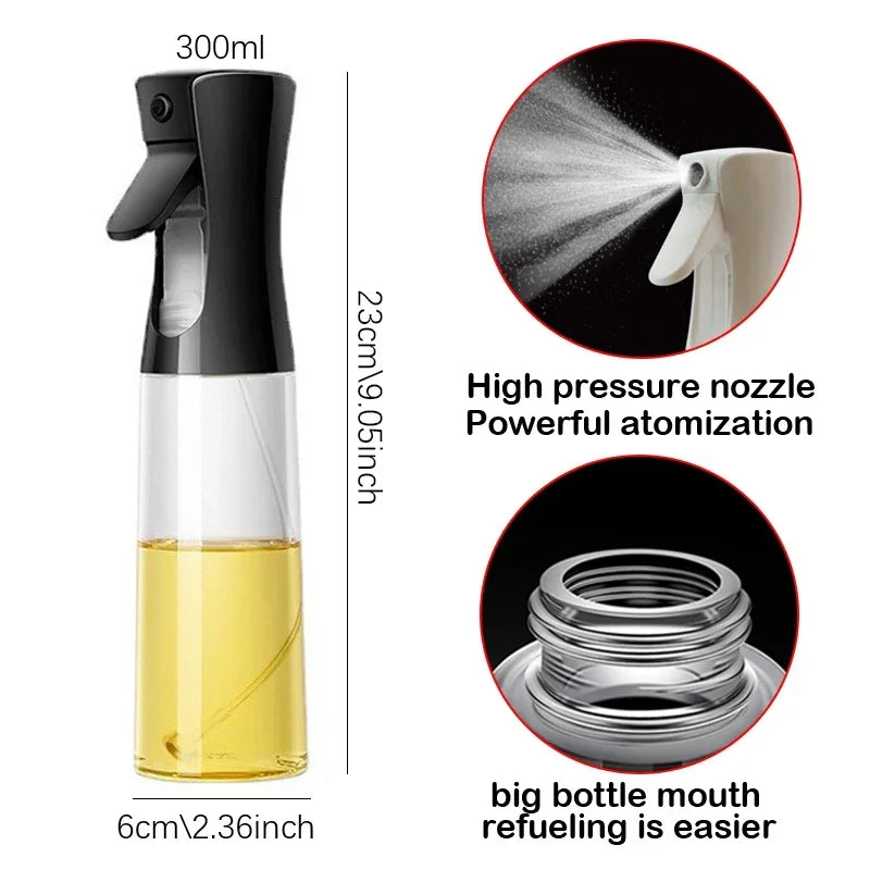 200/300/500ML Pneumatic Spray Bottle Fitness Barbecue Spray Oil Dispenser Kitchen Oil Spray Bottle Cooking Olive Oil Sprayer