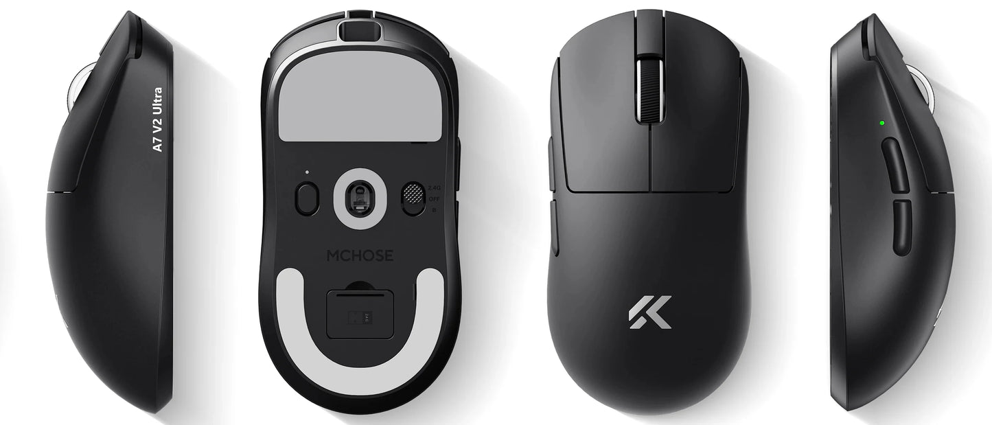 MCHOSE A7 V2 Lightweight Wireless Gaming Mouse Dual 8,000Hz Polling Rate PAW3950 TI Gaming Esports Office Mouse