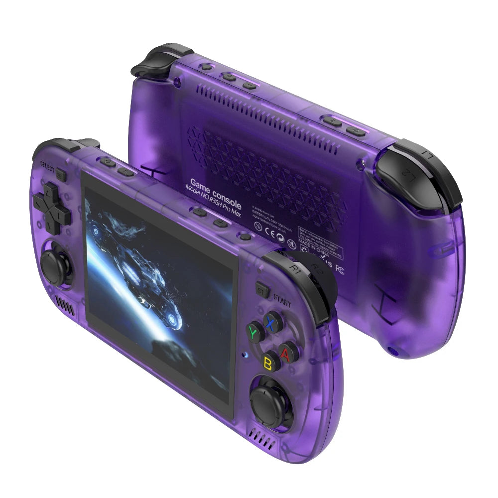 Retro Portable Gaming Console R36H PRO MAX Features a 64-bit Linux system and a 4.2-inch IPS display. This portable handheld vid
