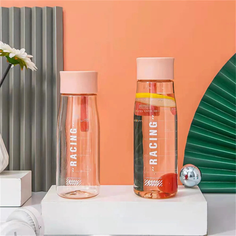 Portable Rope 550 650ml Plastic Clear Running Sports Water Bottle Cup Student Male Female Summer Handy Cup BPA Free