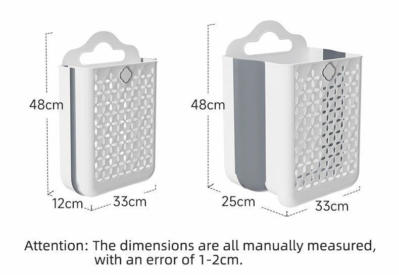 Folding Bathroom Laundry Basket Wall-mounted Dirty Clothes Storage Basket Household Laundry Bag Laundry Organizer Dropshipping