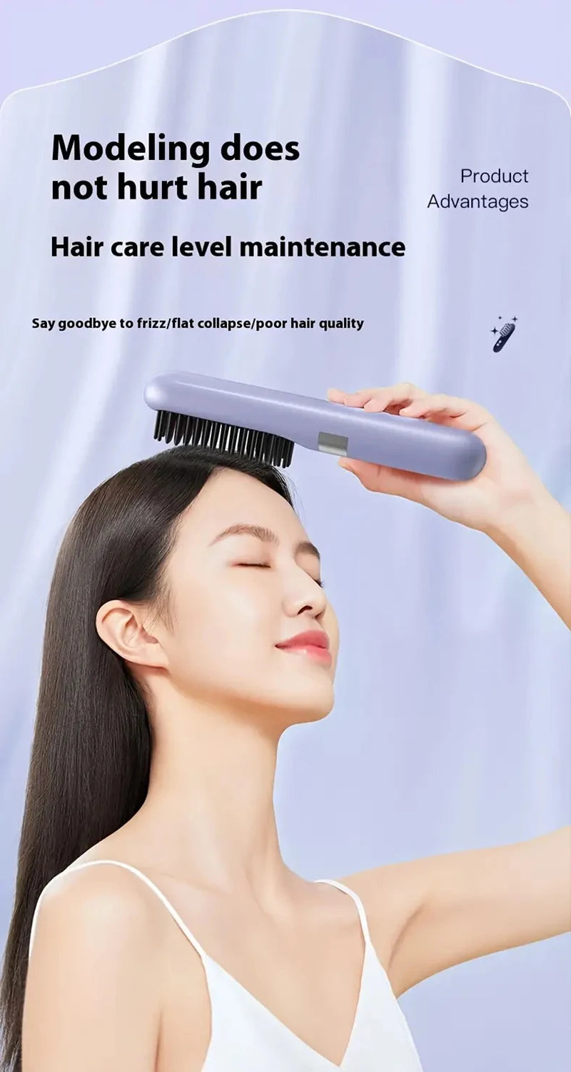 2025 Electric Hot Comb Multifunctional Wireless Straight Hair Straightener Negative Ion Anti-Scalding Straightening Brush New