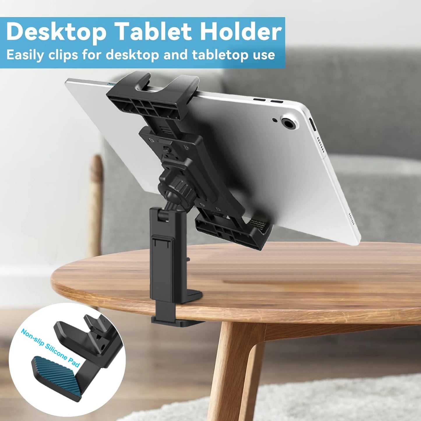 New  Airplane Tablet Holder Travel Train Seat Cupboard Bar Handfree Foldable Phone Bracket Stand Desk Edge Grip 360 Rotation