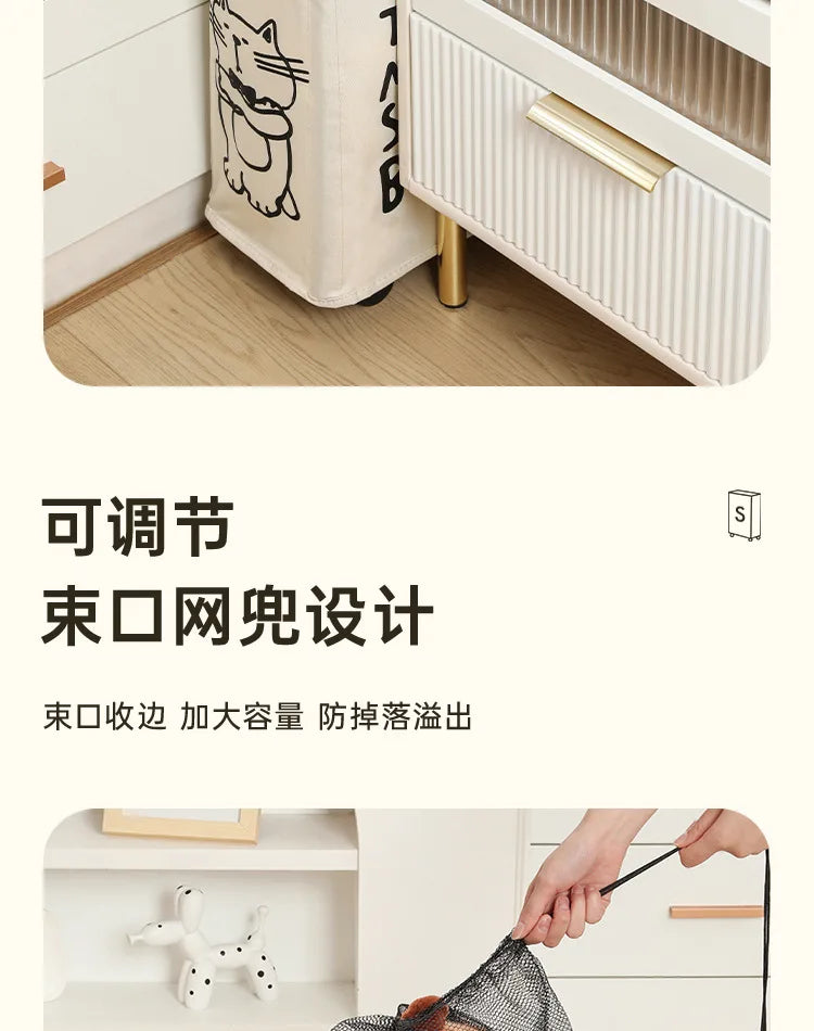 Foldable Laundry Basket Dirty Clothes Basket Clothes Storage Box Yoga Storage Sundries Box with Wheels Bathroom Accessories