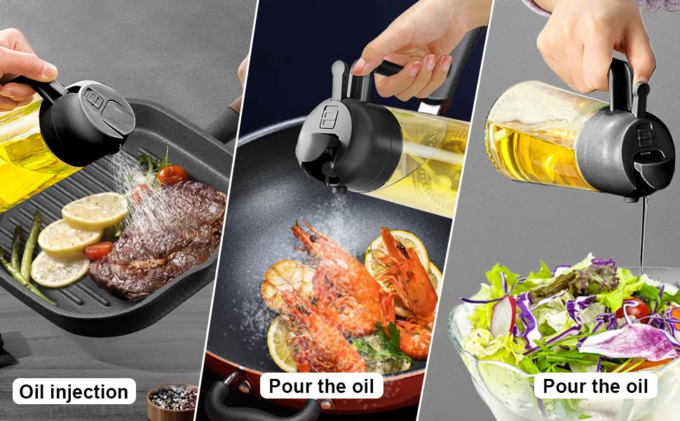 200/300/500ML Pneumatic Spray Bottle Fitness Barbecue Spray Oil Dispenser Kitchen Oil Spray Bottle Cooking Olive Oil Sprayer