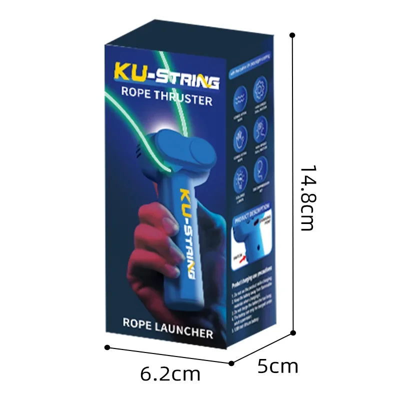 Glow in the Dark Rope Launcher Toy | Handheld Flying Shooter | Interactive Kids Lasso | Decompression Fun Toy for Party & Gifts