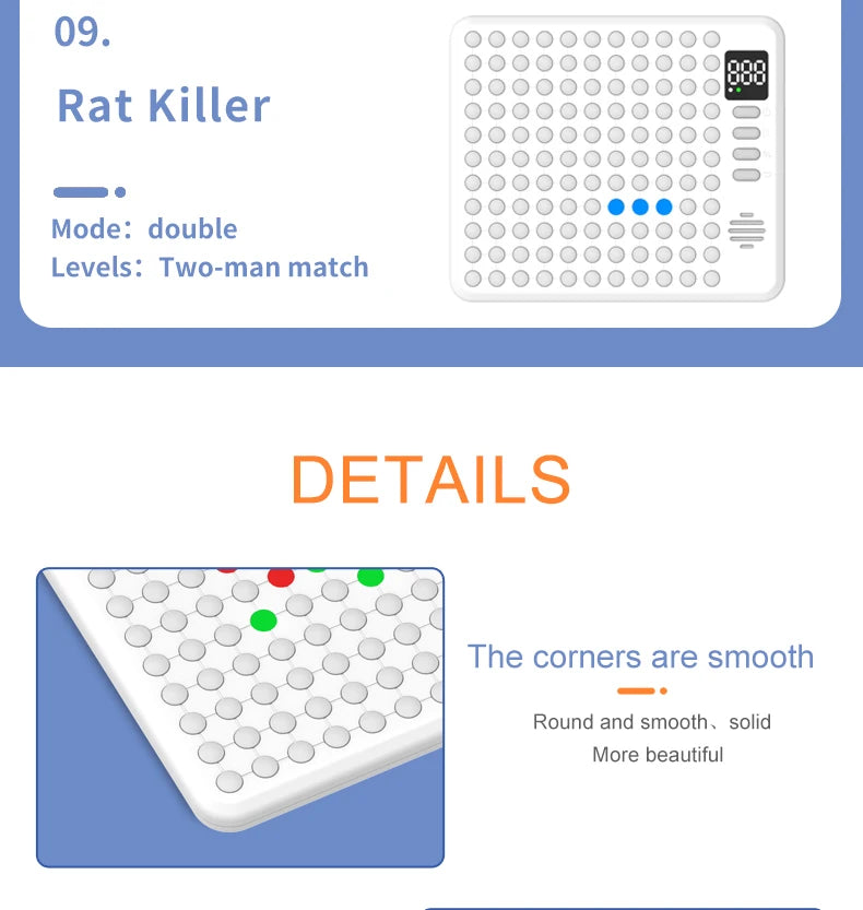 9 in 1 Multifunction Smart Board Game Electronic Chess Backgammon, Go, Tic-Tac-Toe, Whack-a-Mole Combe for Kids Family Tabletop