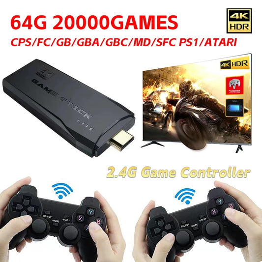 Retro Video Game Console 2.4G Wireless Console M8 Game Stick HD Games Portable Game Console PS1 GBA Video kid's Christmas Gift