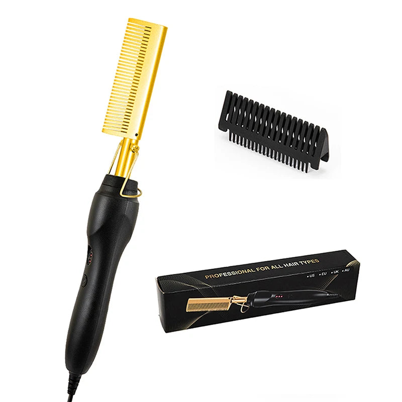 Hot Comb Straightener Electric Hair Straightener Portable Hot Comb Electric Hot Comb For Wigs