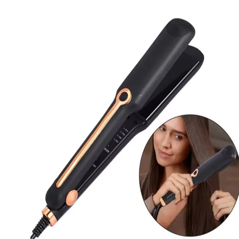 Professional ladies hair straightener portable small electric splint straight styling tool hair straightener and curler 2 in 1