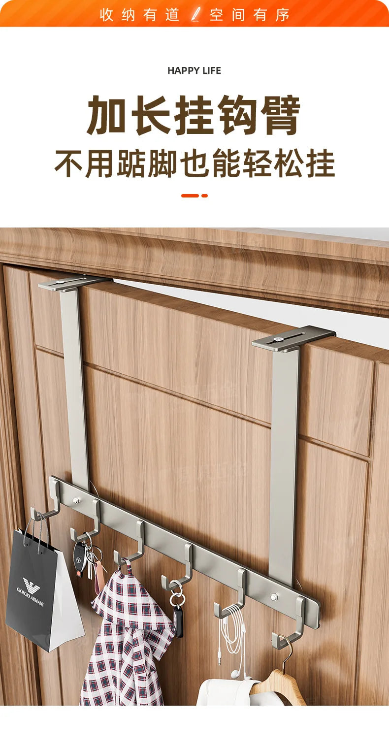 Luxury Non-Perforated Coat Hook - Heavy Duty Bathroom & Door Hanger, No Drill Wall Hook for Towels/Robes, Space-Saving Design