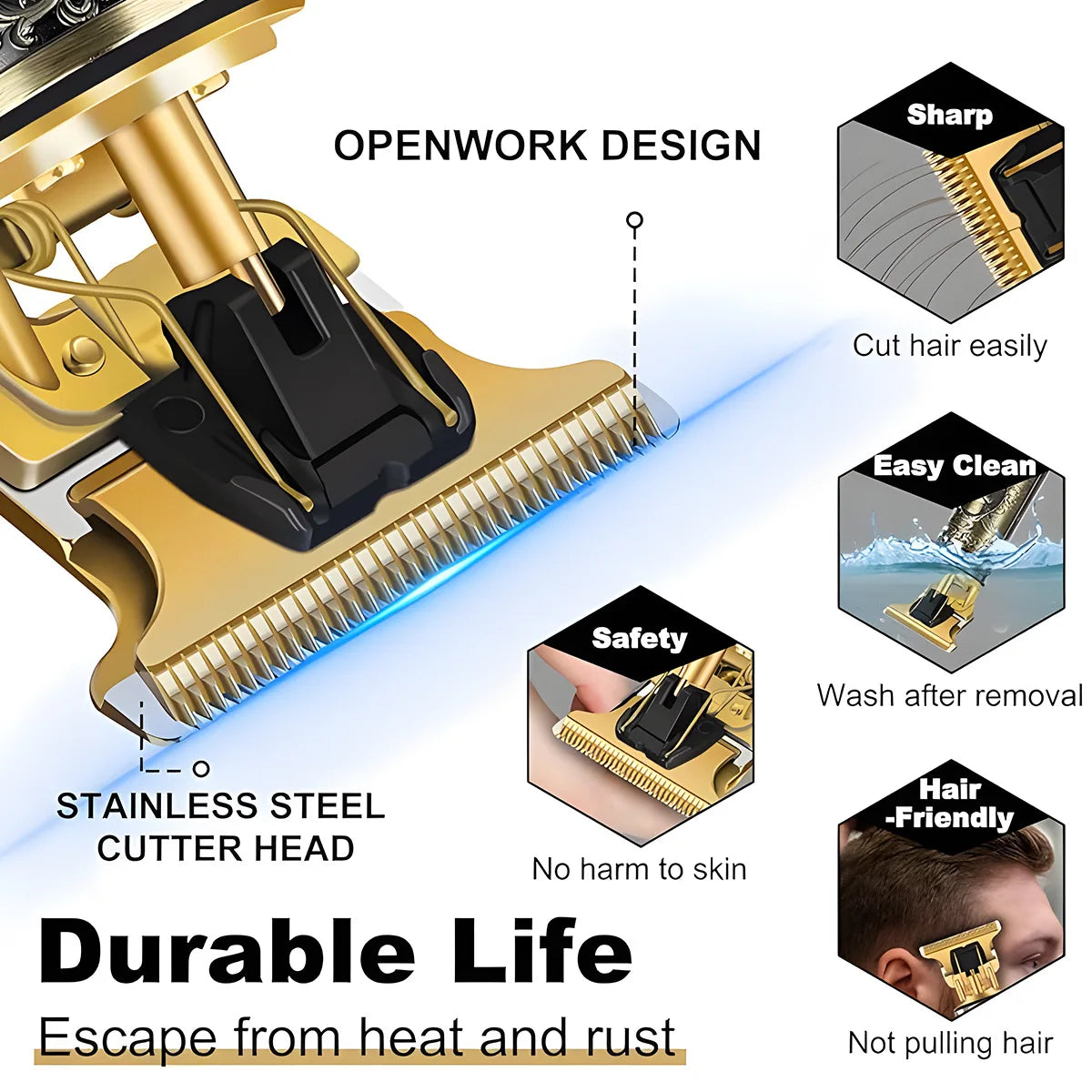 Mini Hair Trimmer Machine Wireless Electric Hair Clipper Beard Shaver Men Hair Cutting Machine Barber For Men Haircut Style