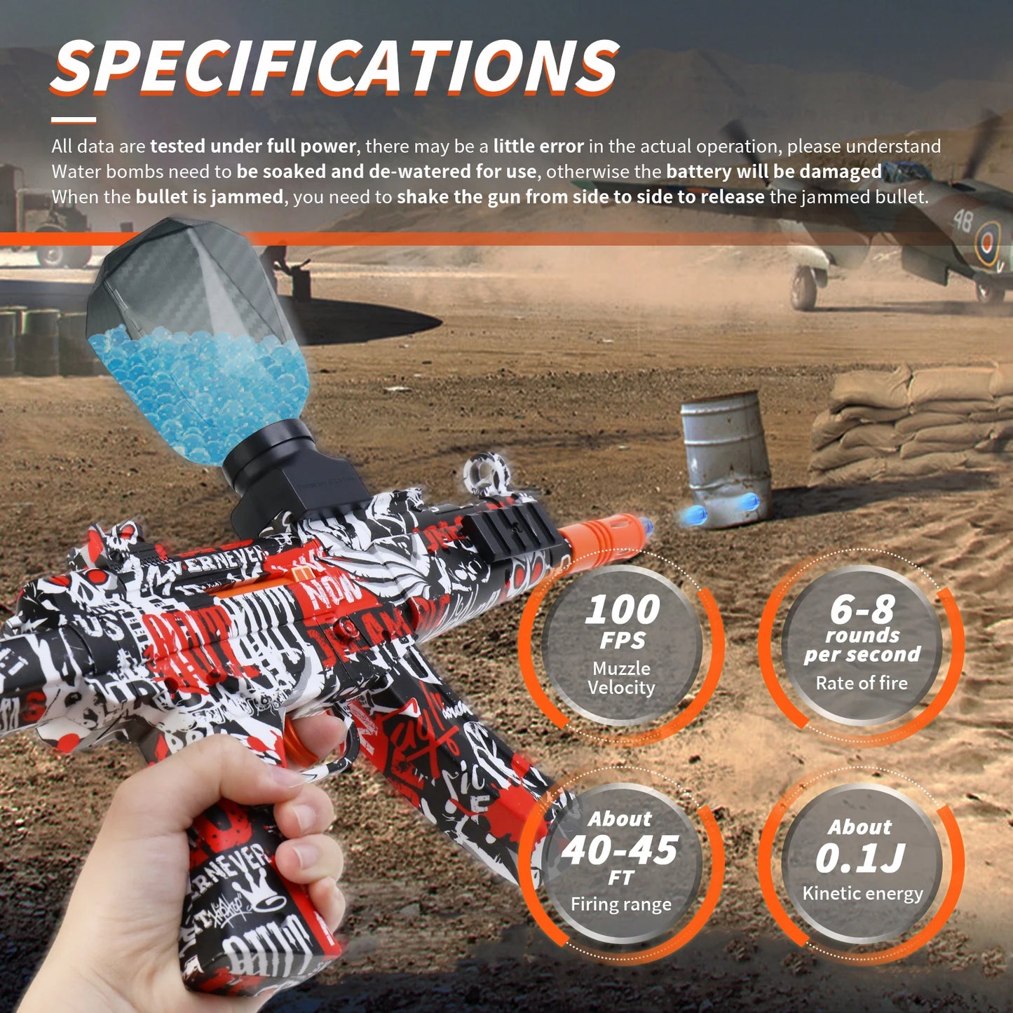 MP5 Rechargeable Electric Blaster - Automatic Outdoor Toy Gun for Team Battles - Ideal Gift (No Bullets Included）