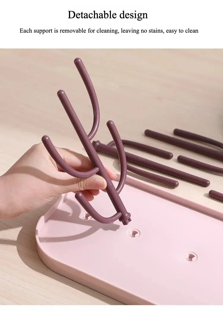 Dust-Free Bottle Shelf Drying Rack Multifunctional Folding Draining Pacifier Pacifier Filter Water Shelf Storage Box Storage Box