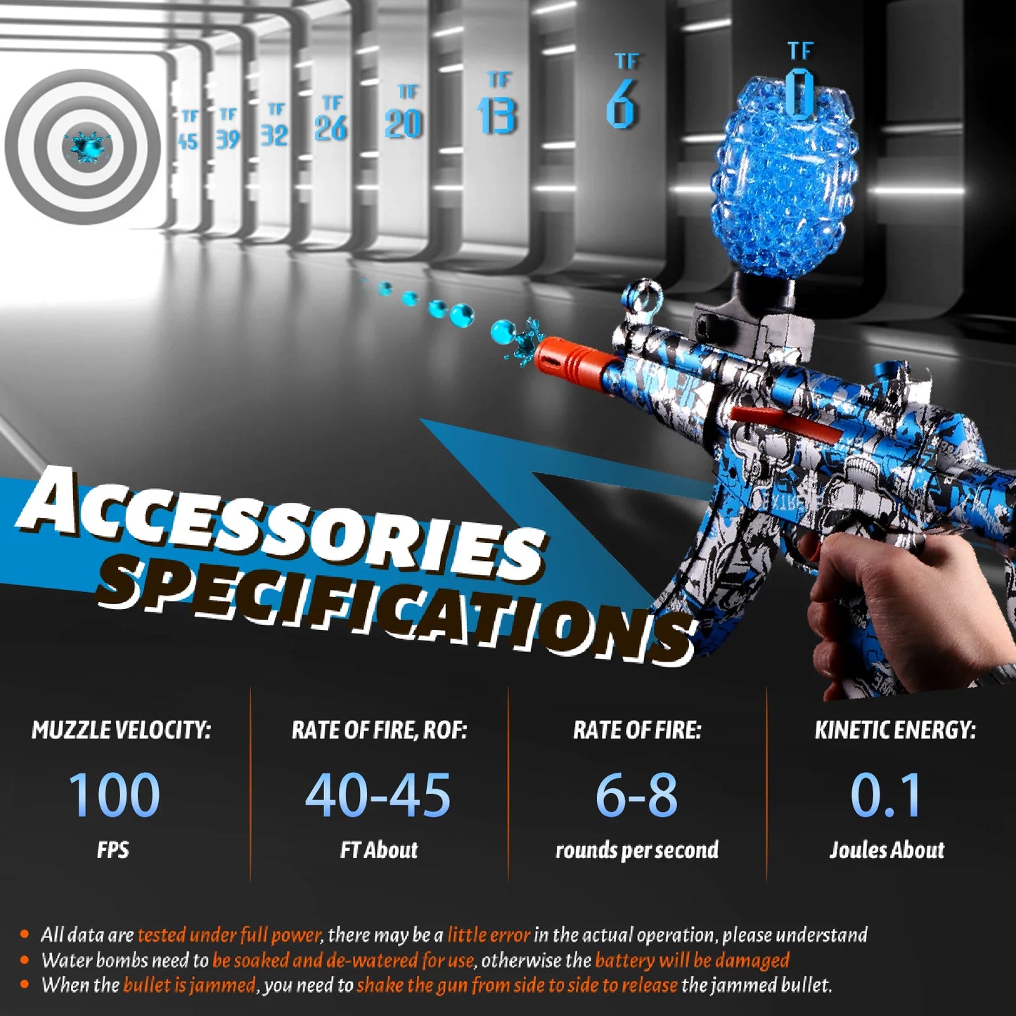 MP5 Rechargeable Electric Blaster - Automatic Outdoor Toy Gun for Team Battles - Ideal Gift (No Bullets Included）