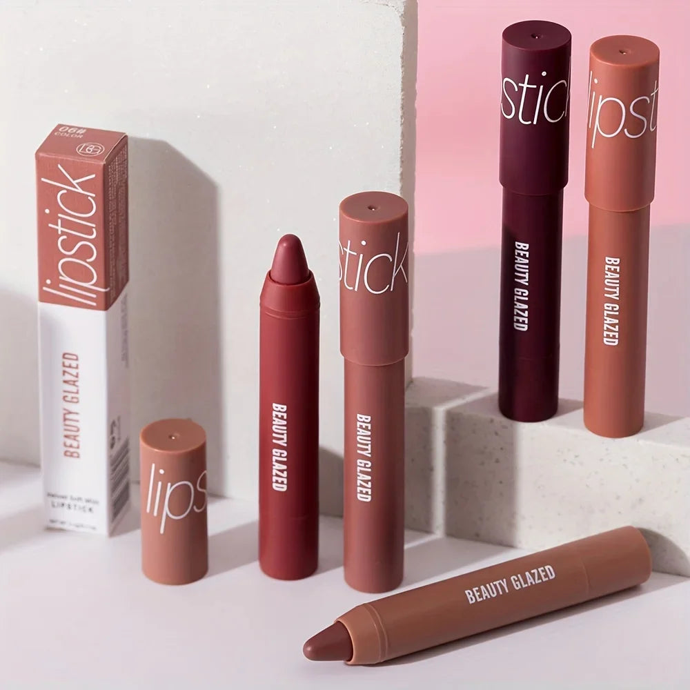 BEAUTY GLAZED 12 Colors Long-Lasting Waterproof Non-Stick Matte Lipstick Pen