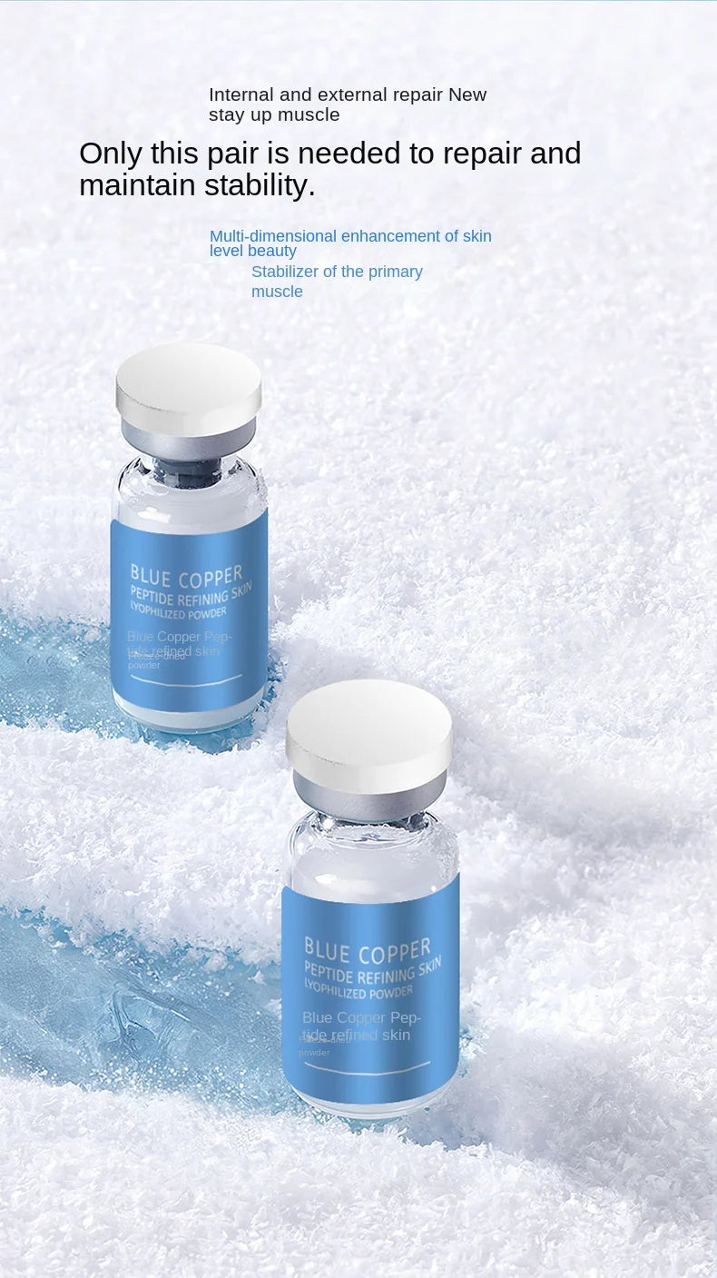 Blue Copper Peptide Face Skin Repair Freeze-dried Powder Set Sensitive Skin Moisturizing Firming Smooth Hyaluronic Acid Essence