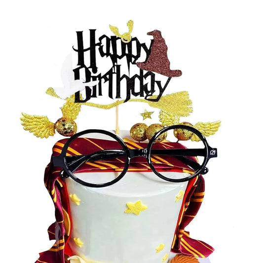 11 PCS Wizard Party Supplies - Wizard Cake Topper & Decoration - Birthday Party Favors