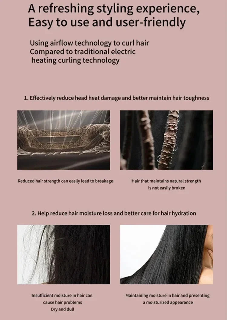 Professional  6 in 1 Curling Iron Hair Straightener Styling Tool Hair Dryer Hot Comb Negative Ions Blow Dryer Hair Care