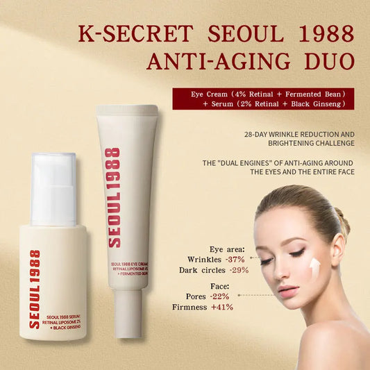 Seoul 1988 Eye Cream, Retinol Serum, Anti-Wrinkle, Anti-Aging, Skin Elasticity, Pigmentation, Niacinamide, Korean Skincare