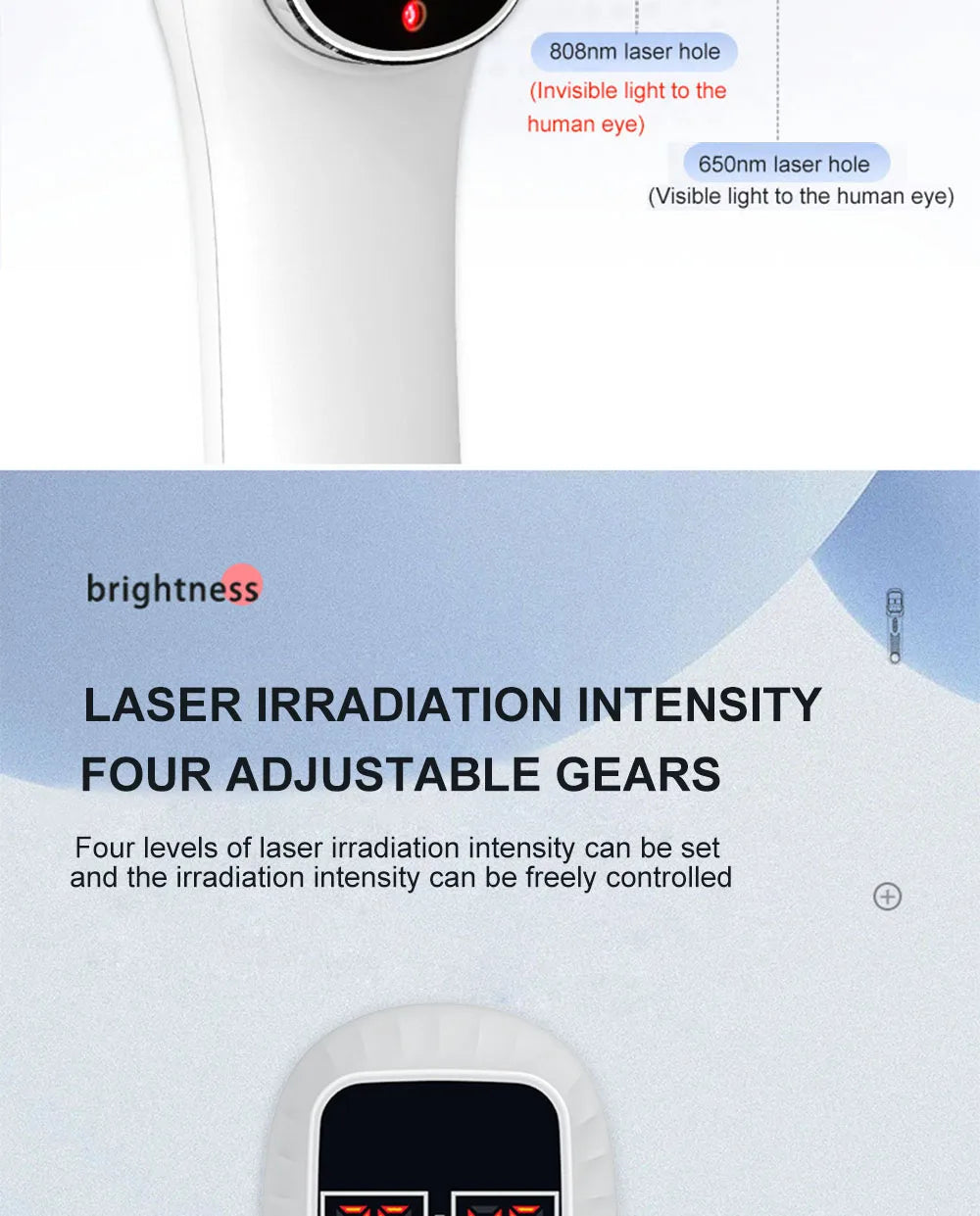 New Handheld Facial Body Red Light LED Laser Therapy Beauty Device Anti Aging Wrinkle Acne Rejuvenation Skin Tighten whitening