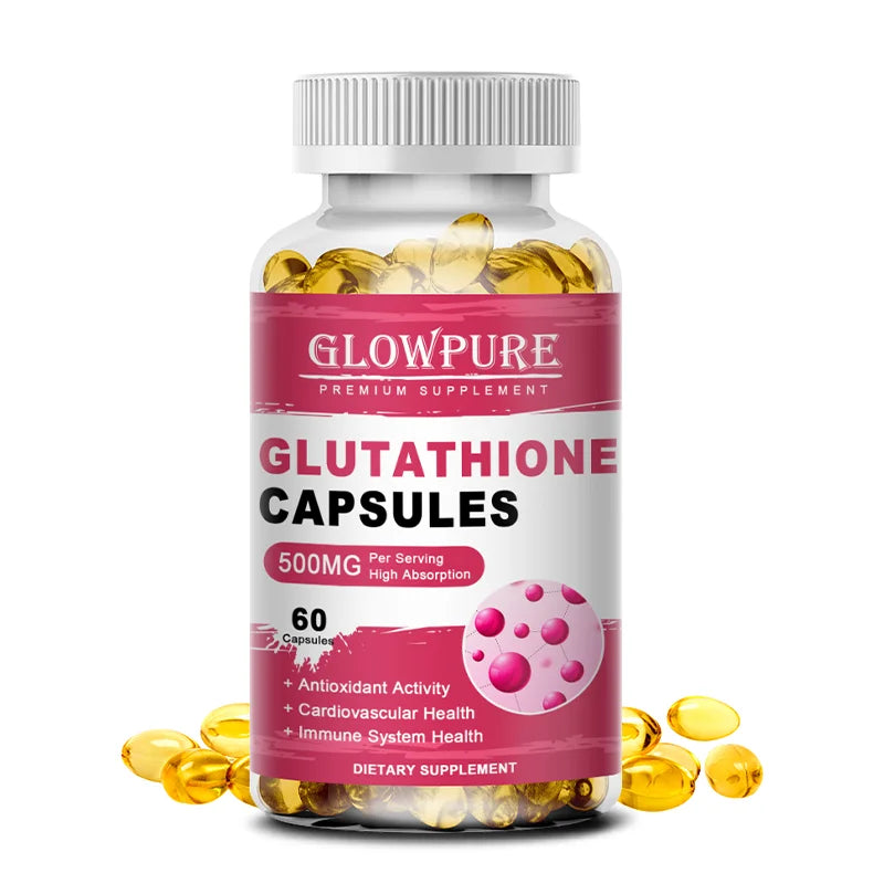Glutathione Capsules for Skin, Detox and Immune System Support with High Absorption Formula Beauty Care Health Supplement Vegan