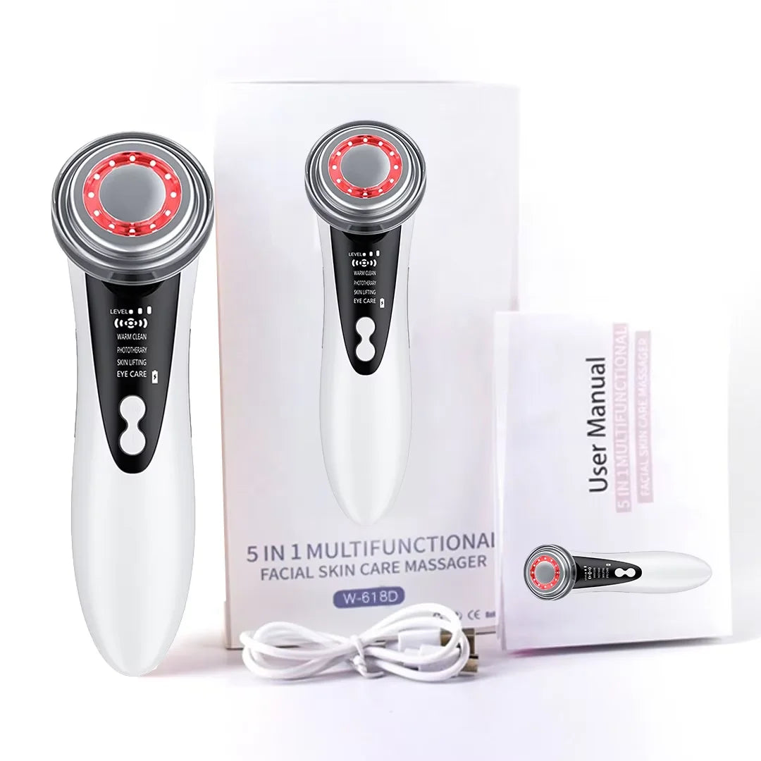 EMS Facial Massager Skin Care Tools 4 in 1 RF Face Lift Multifunction Firm Device Skin Rejuvenation Wrinkle Removal