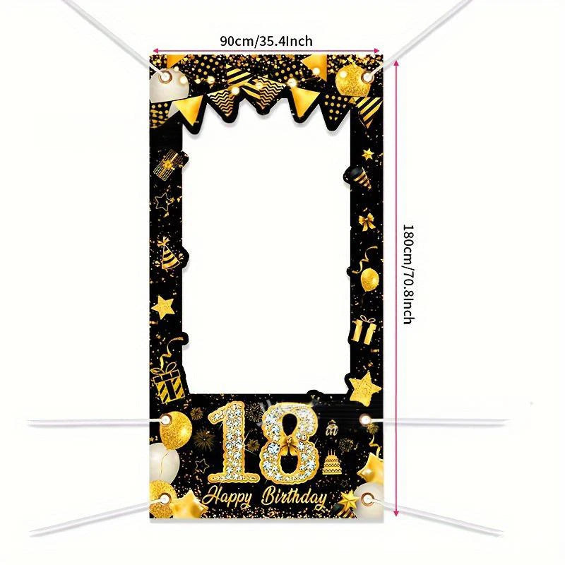18th Birthday Party Decorations Black Plates Tableware Napkins For Kid Boys Girls Happy Birthday 18th Birthday Balloons Supplies