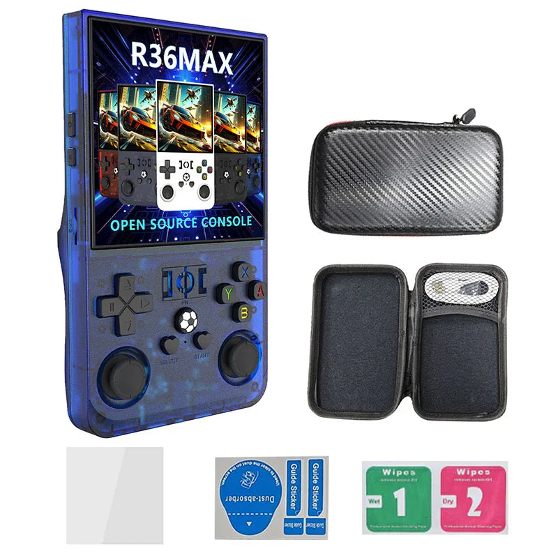 Retro Handheld Game Console Linux System 4.0 Inch IPS Screen Open Source R36MAX Portable Video Player Kids Gift