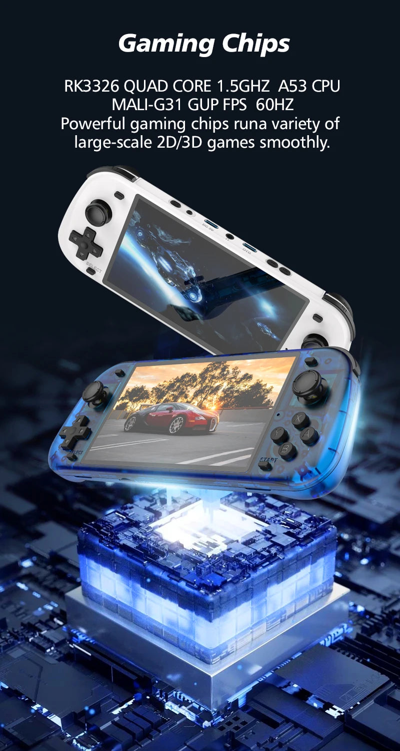 R50S Retro Handheld Games Console 128G 5.1inch IPS Screen Two-player Online Game 64GB Console Retro Game R36S