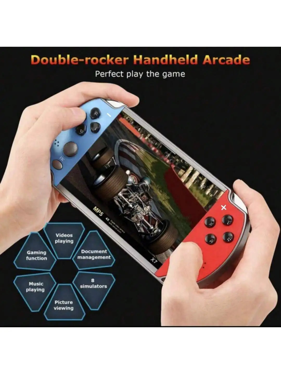 Retro Handheld Game Player Built-In 5000 Games Game Portable Console Audio Video Game Console AV Output Birthday Gift