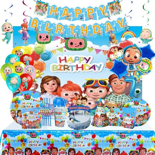 Cocomelon Theme Party Supplies and Decorations