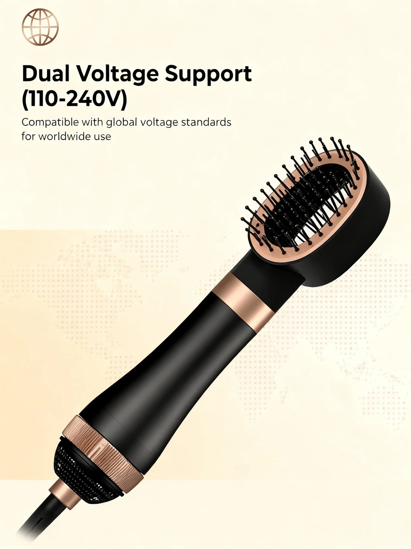 5-in-1 Multifunctional Hair Styling Tools, Hot Air Brush, Hair Dryer, Straightening Brush, Hair Curler, Straightening Brush,220V