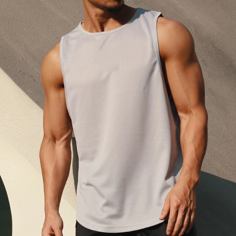 Men's Clothing Bodybuilding Gym T-shirts for Men Basketball Man Sleeveless Shirt T-shirt Vest Summer Clothes Tops Tees