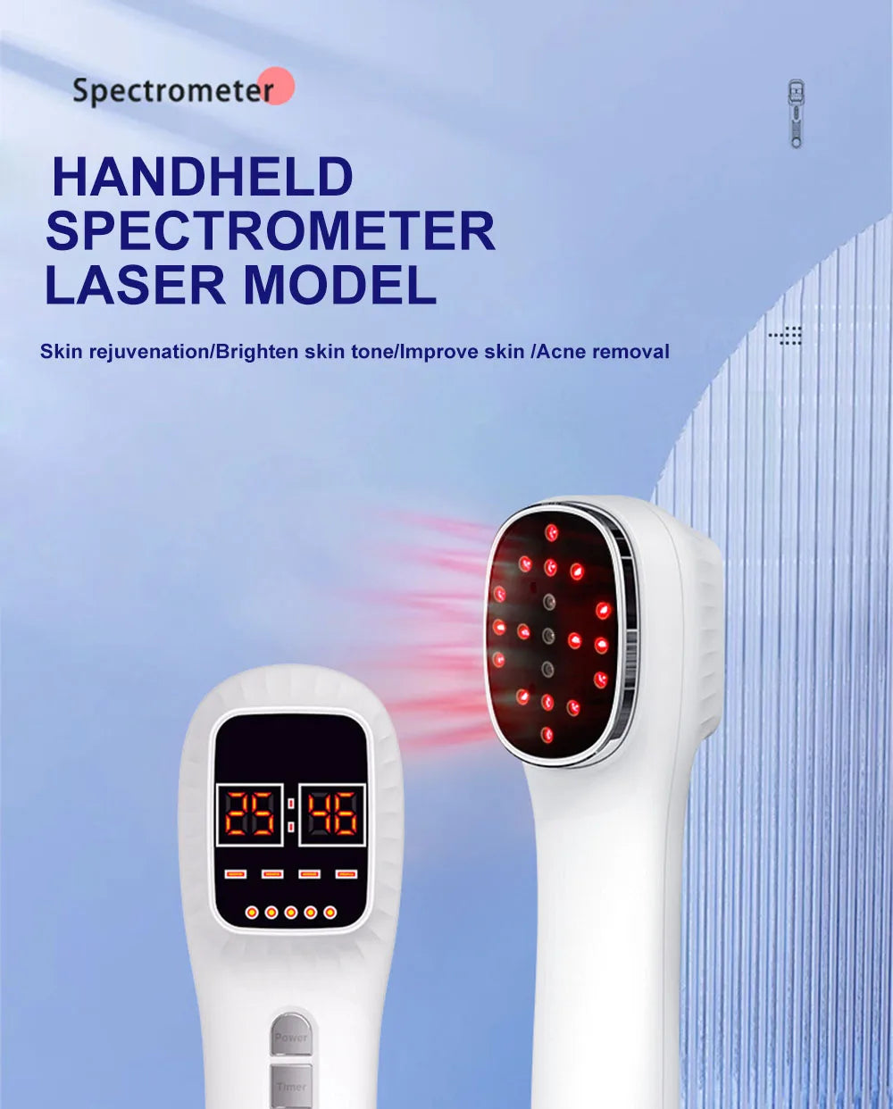 New Handheld Facial Body Red Light LED Laser Therapy Beauty Device Anti Aging Wrinkle Acne Rejuvenation Skin Tighten whitening