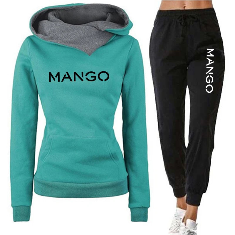 Women's Hoody Tracksuit 2pcs Set Autumn Winter Daily Casual Sporty Jogging Suit Hoodie Sweatpants Ladies Home Outdoor Outfits