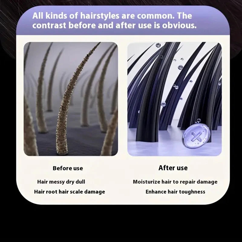 2025 Electric Hot Comb Multifunctional Wireless Straight Hair Straightener Negative Ion Anti-Scalding Straightening Brush New