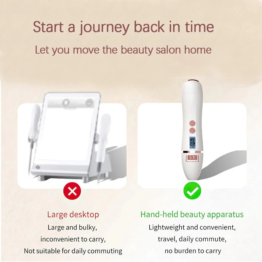 New 7D Mini Hifu Ultrasonic Face Lifting Massager Wrinkle Removal Anti-Aging Skin Tightening Eye Care Beauty Device For Home SPA