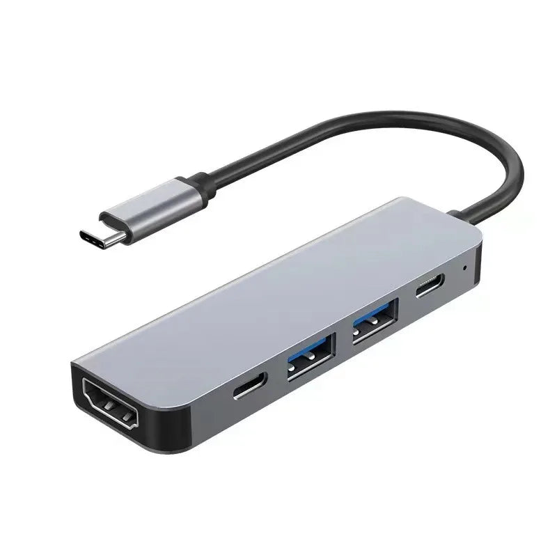 High-Speed 7-in-1 USB-C Hub: Multi-Device Dock with PD Charging for Laptops & Macbooks