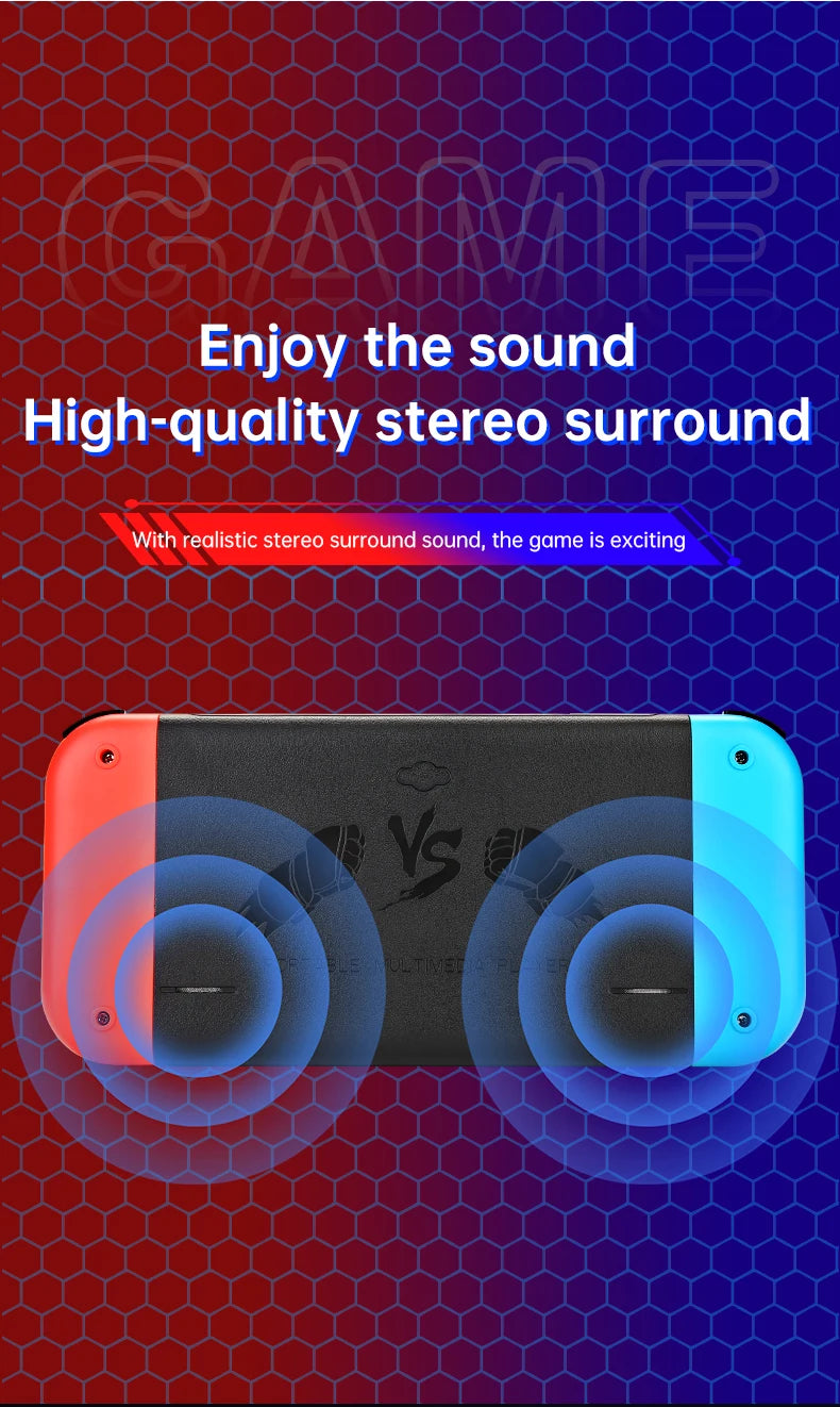 X80 Retro Handheld Game Console 7 Inch Screen HD TV Portable Game Player Built-in 16GB 10000 Games 10 Simulators for PS/PS1/MAME