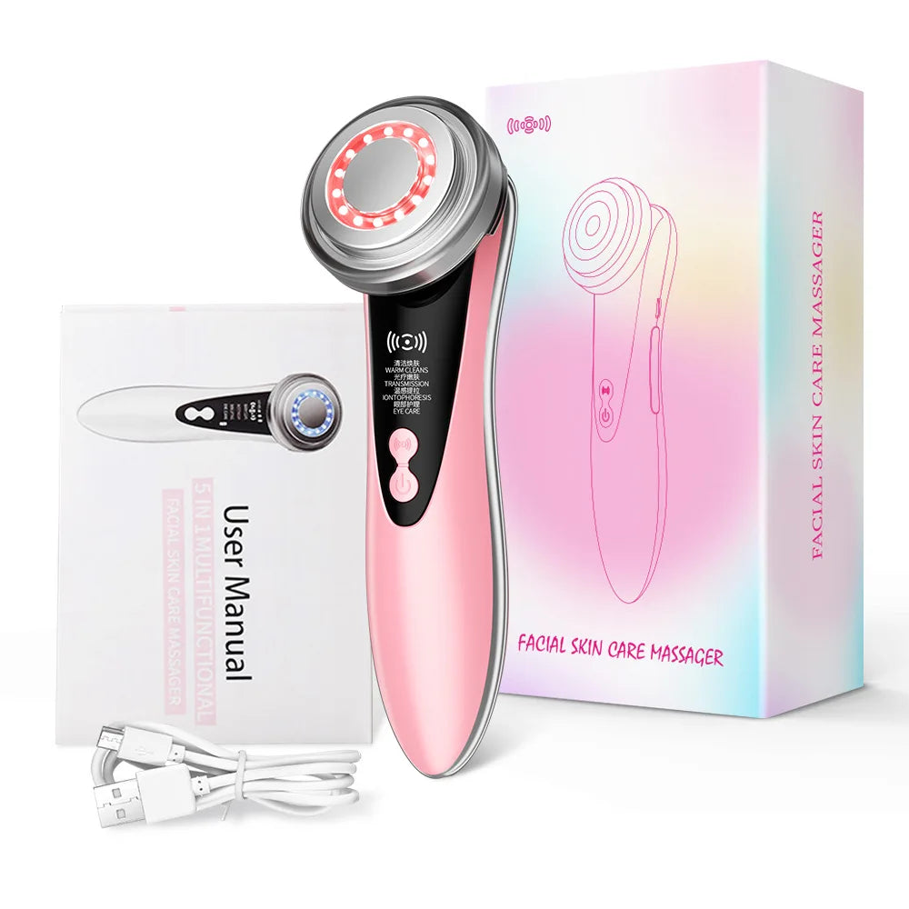 EMS Facial Massager Skin Care Tools 4 in 1 RF Face Lift Multifunction Firm Device Skin Rejuvenation Wrinkle Removal