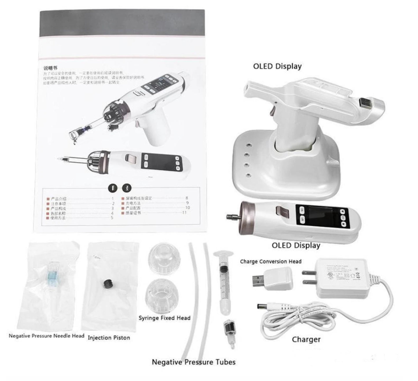 EZ Meso Gun Derma Microneedle Pen Korea Negative Pressure Skin Rejuvenation EZ 5pin 9pin Needle Hydrating Skin Tighten Mesogun