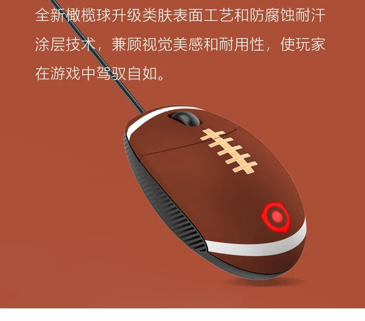 New COMMATECH FKMINI3 Wired Gaming Mouse CF/RTS Lightweight Two Handed Use Gaming Mouse Laptop PC Gamer Accessories Man Gifts