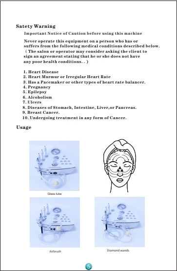 Diamond Microdermabrasion Machine 3 in 1 Vacuum 65-68cmHg Exfoliation Peeling Hydration Facial Device